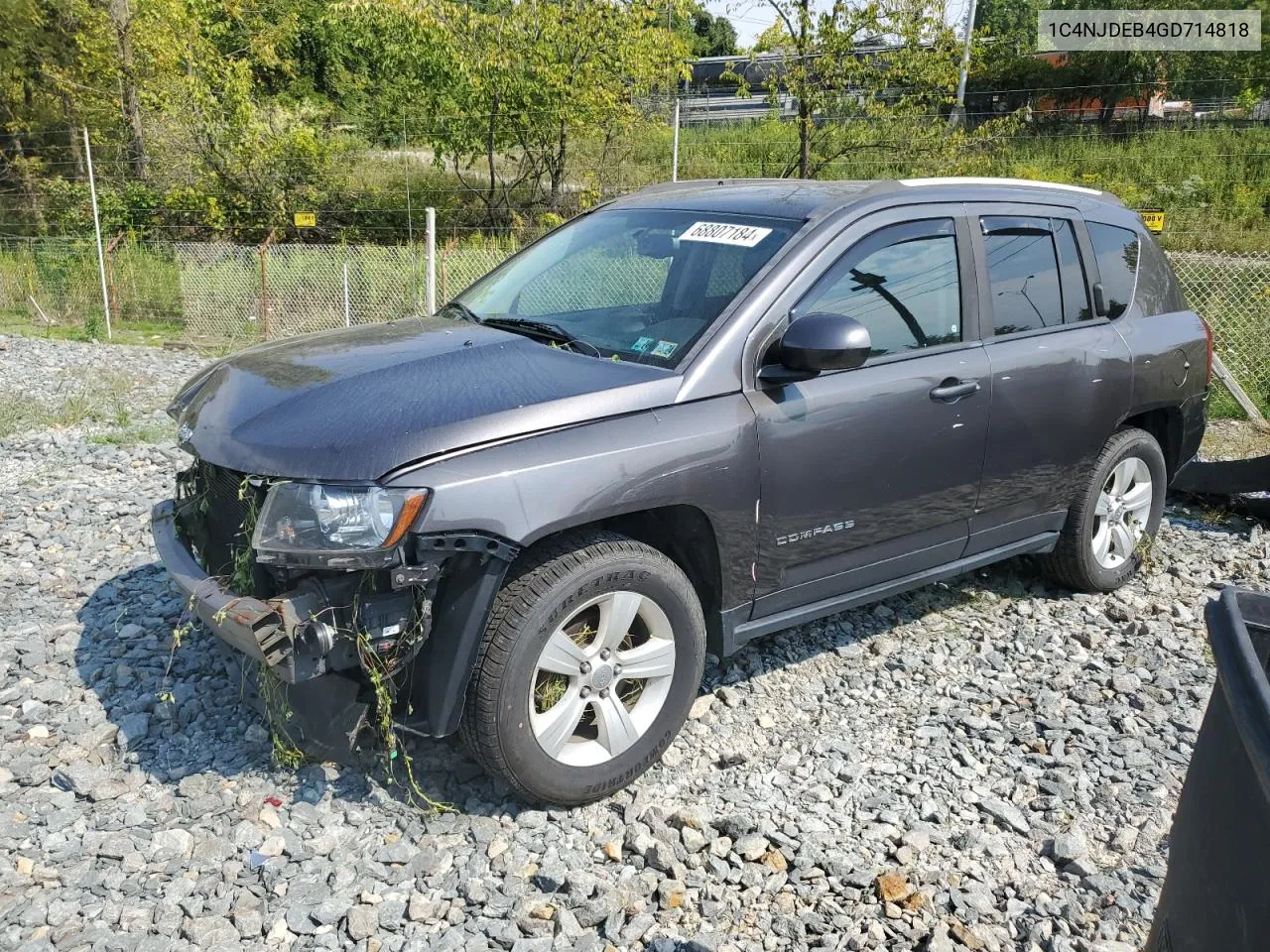 2016 Jeep Compass Latitude VIN: 1C4NJDEB4GD714818 Lot: 68807184