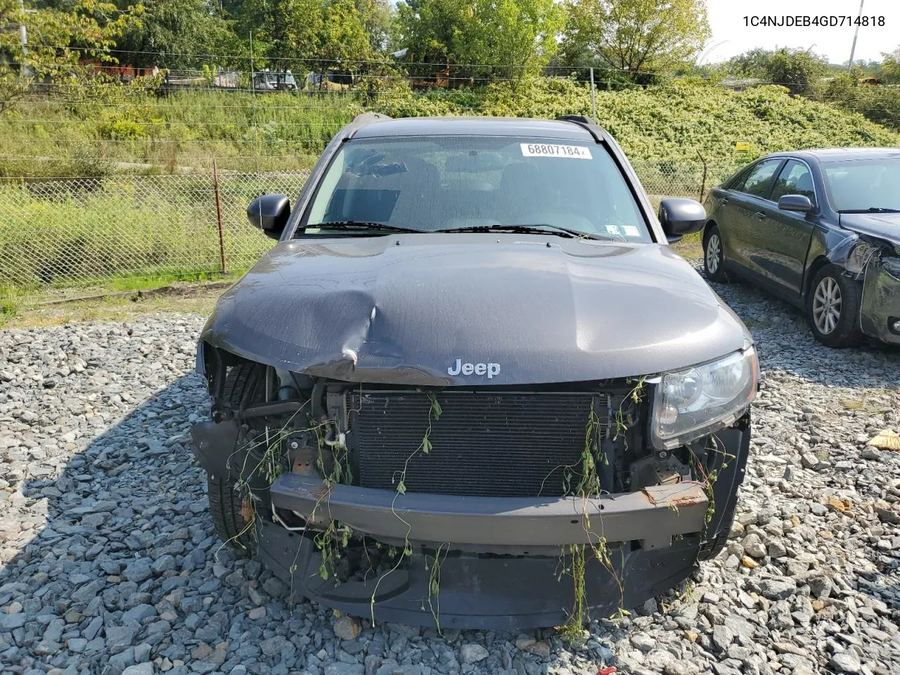 2016 Jeep Compass Latitude VIN: 1C4NJDEB4GD714818 Lot: 68807184