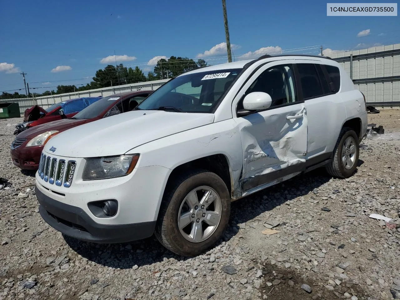 2016 Jeep Compass Latitude VIN: 1C4NJCEAXGD735500 Lot: 69431354