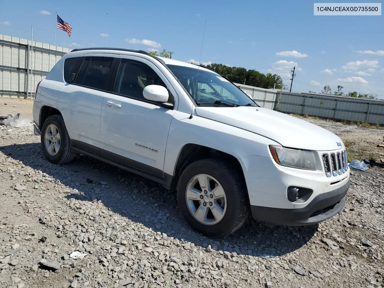 2016 Jeep Compass Latitude VIN: 1C4NJCEAXGD735500 Lot: 69431354