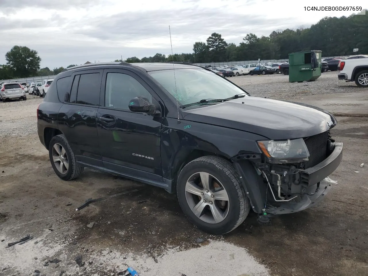 2016 Jeep Compass Latitude VIN: 1C4NJDEB0GD697659 Lot: 69474614