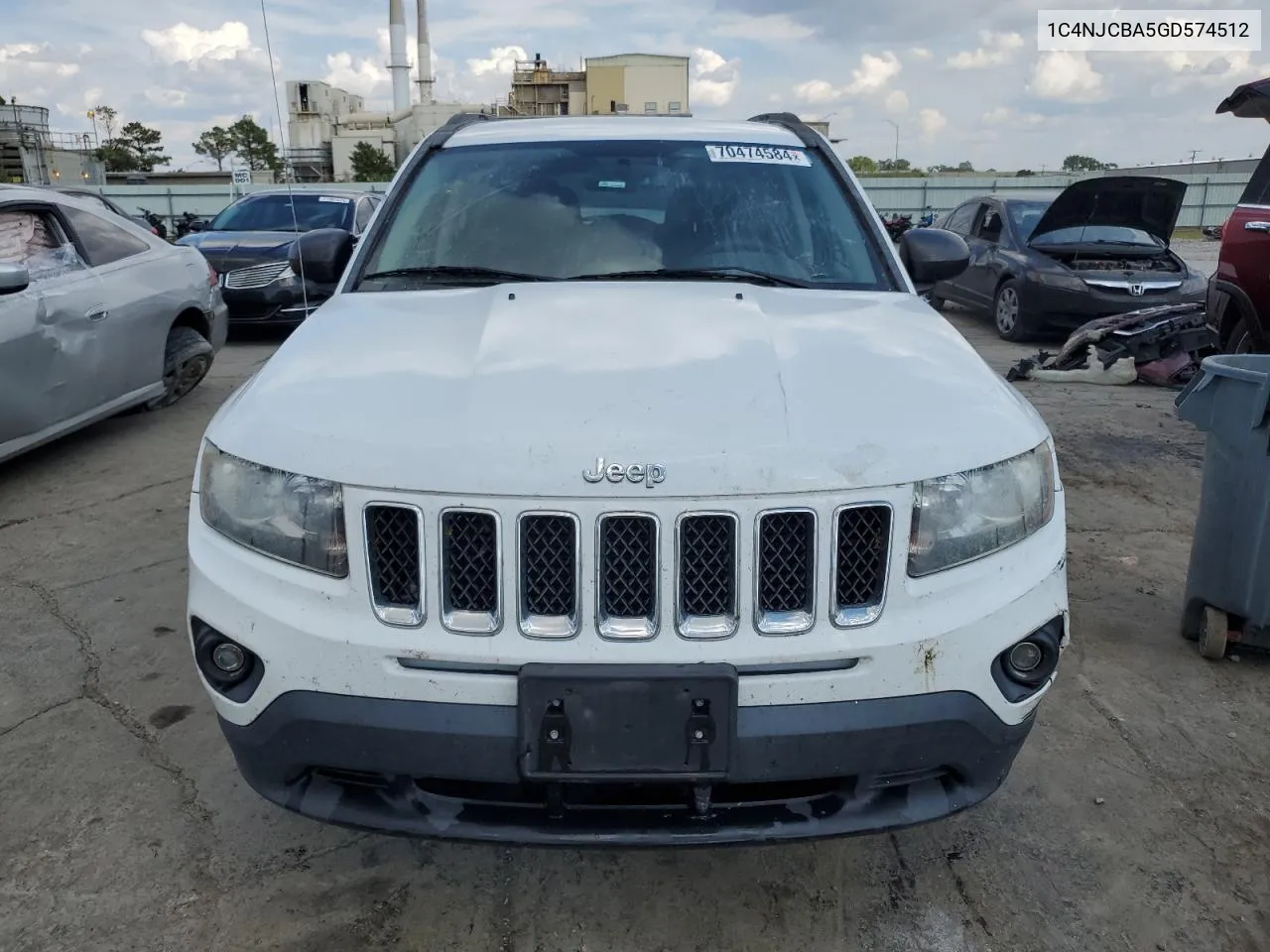 2016 Jeep Compass Sport VIN: 1C4NJCBA5GD574512 Lot: 70474584