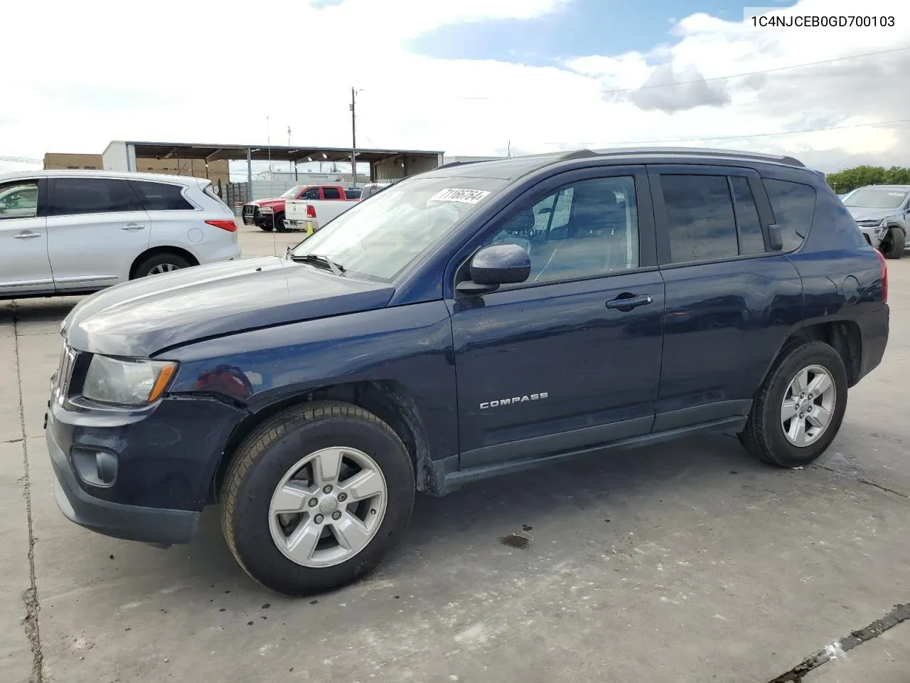 2016 Jeep Compass Latitude VIN: 1C4NJCEB0GD700103 Lot: 71166764