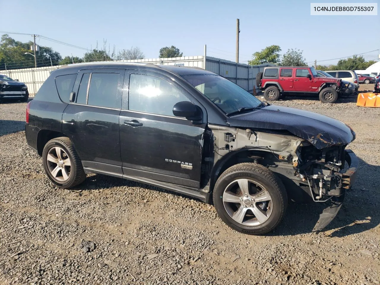 2016 Jeep Compass Latitude VIN: 1C4NJDEB8GD755307 Lot: 71251724