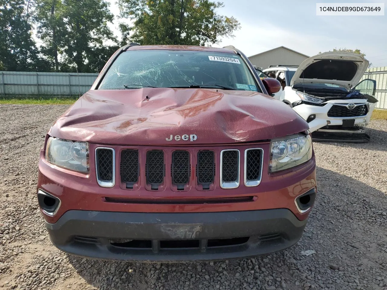 2016 Jeep Compass Latitude VIN: 1C4NJDEB9GD673649 Lot: 71593204