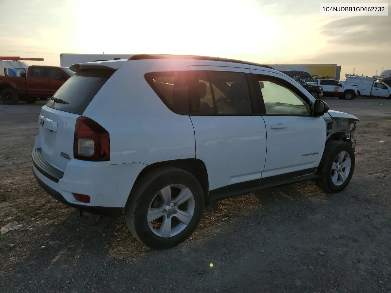 2016 Jeep Compass Sport VIN: 1C4NJDBB1GD662732 Lot: 71724684