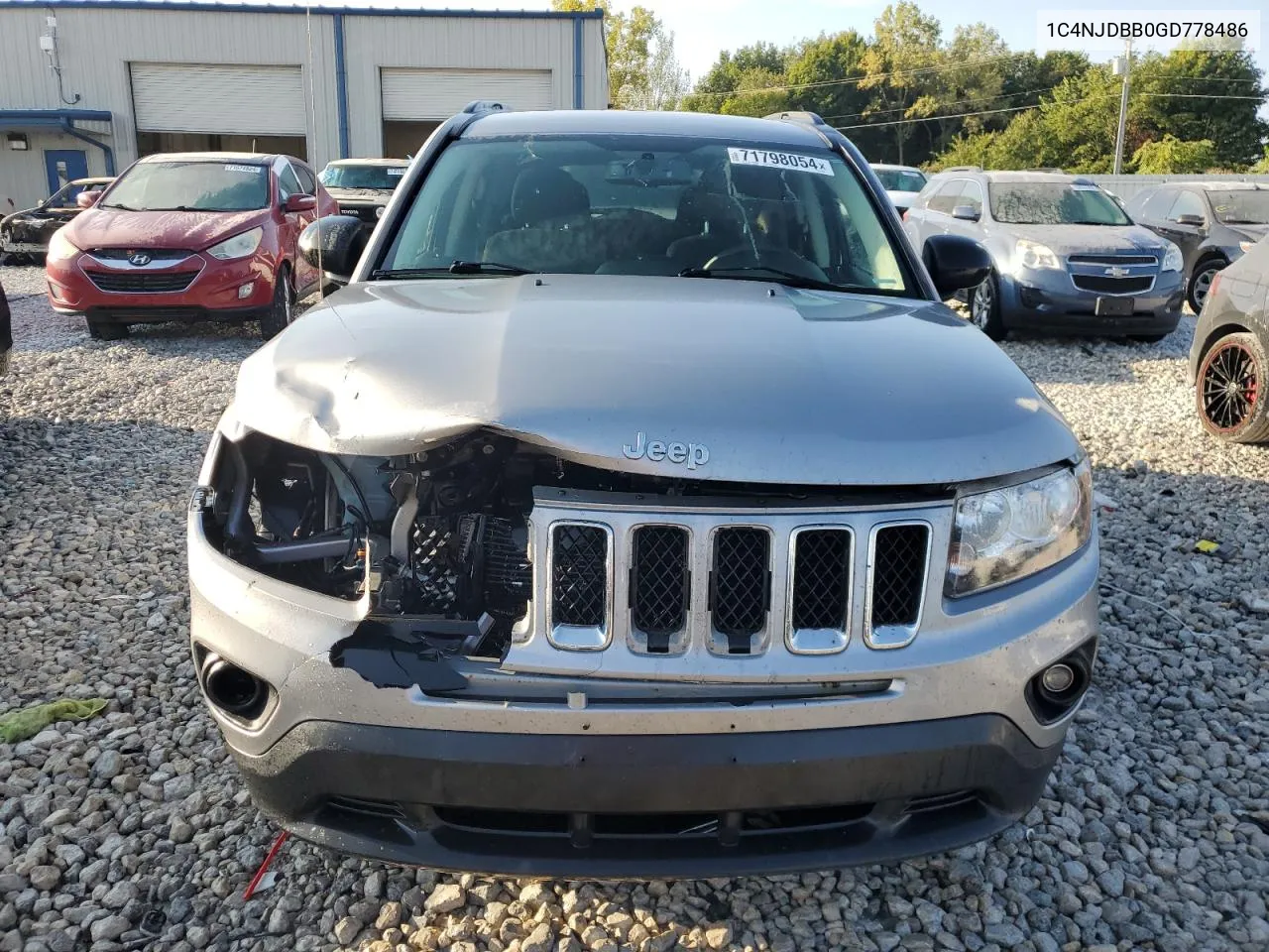 2016 Jeep Compass Sport VIN: 1C4NJDBB0GD778486 Lot: 71798054