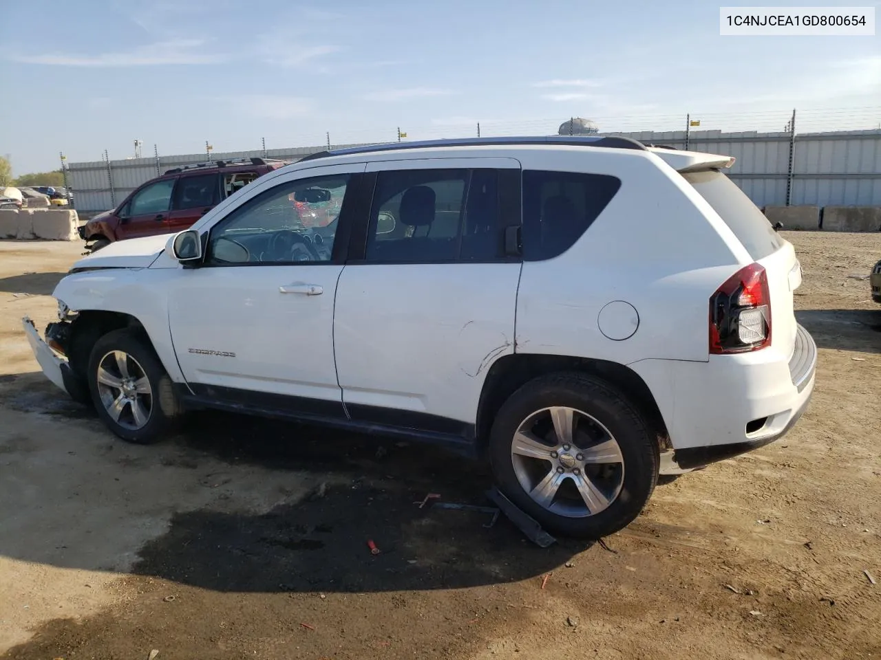 2016 Jeep Compass Latitude VIN: 1C4NJCEA1GD800654 Lot: 72158524