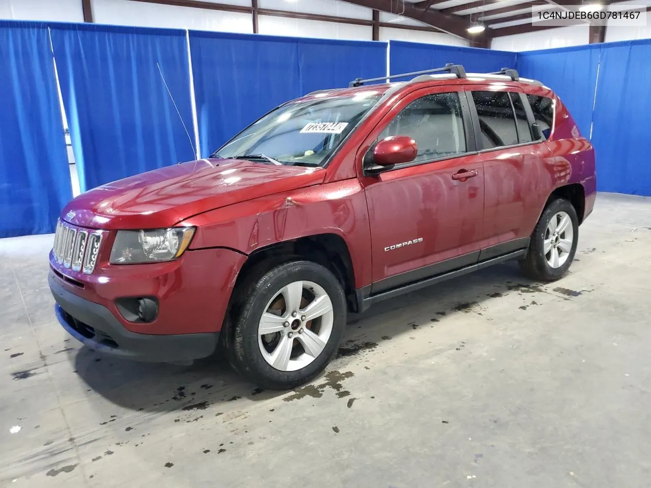 2016 Jeep Compass Latitude VIN: 1C4NJDEB6GD781467 Lot: 72357844