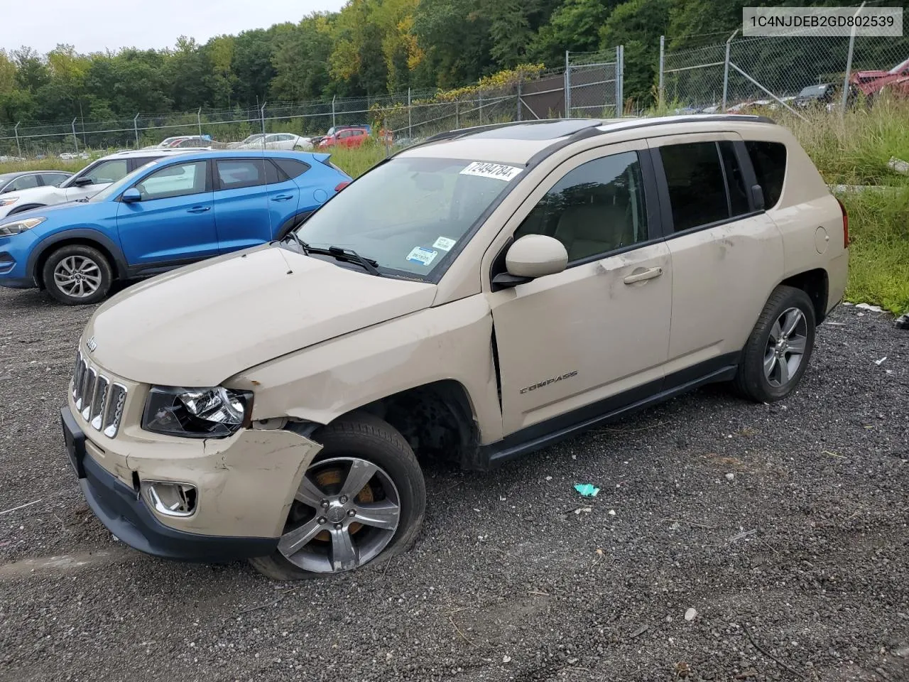 1C4NJDEB2GD802539 2016 Jeep Compass Latitude