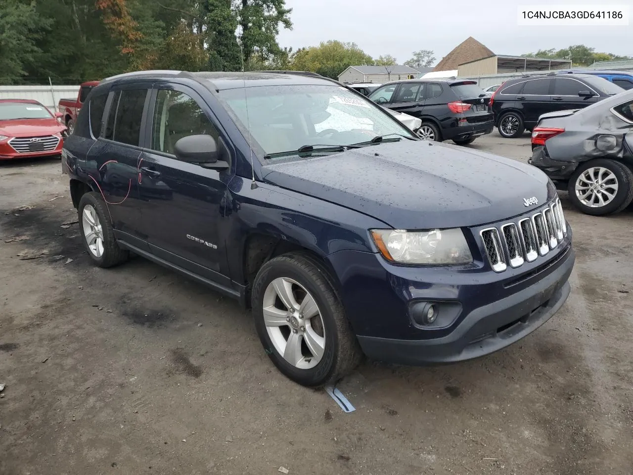 2016 Jeep Compass Sport VIN: 1C4NJCBA3GD641186 Lot: 72652004