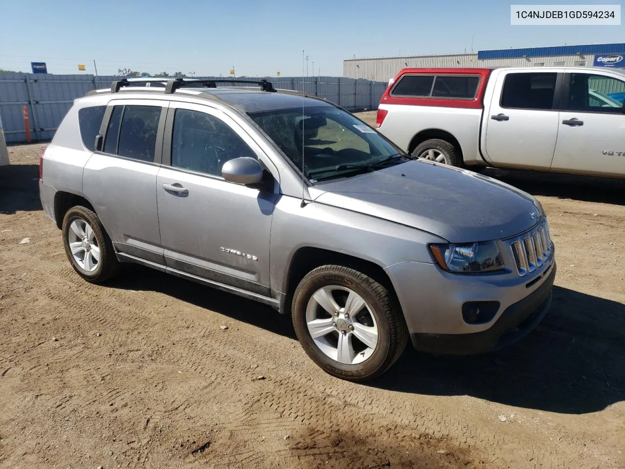 2016 Jeep Compass Latitude VIN: 1C4NJDEB1GD594234 Lot: 73020874