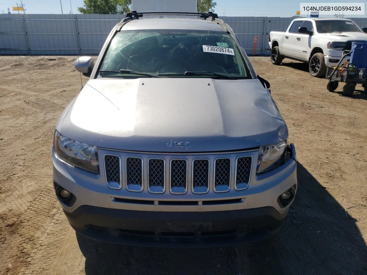 2016 Jeep Compass Latitude VIN: 1C4NJDEB1GD594234 Lot: 73020874