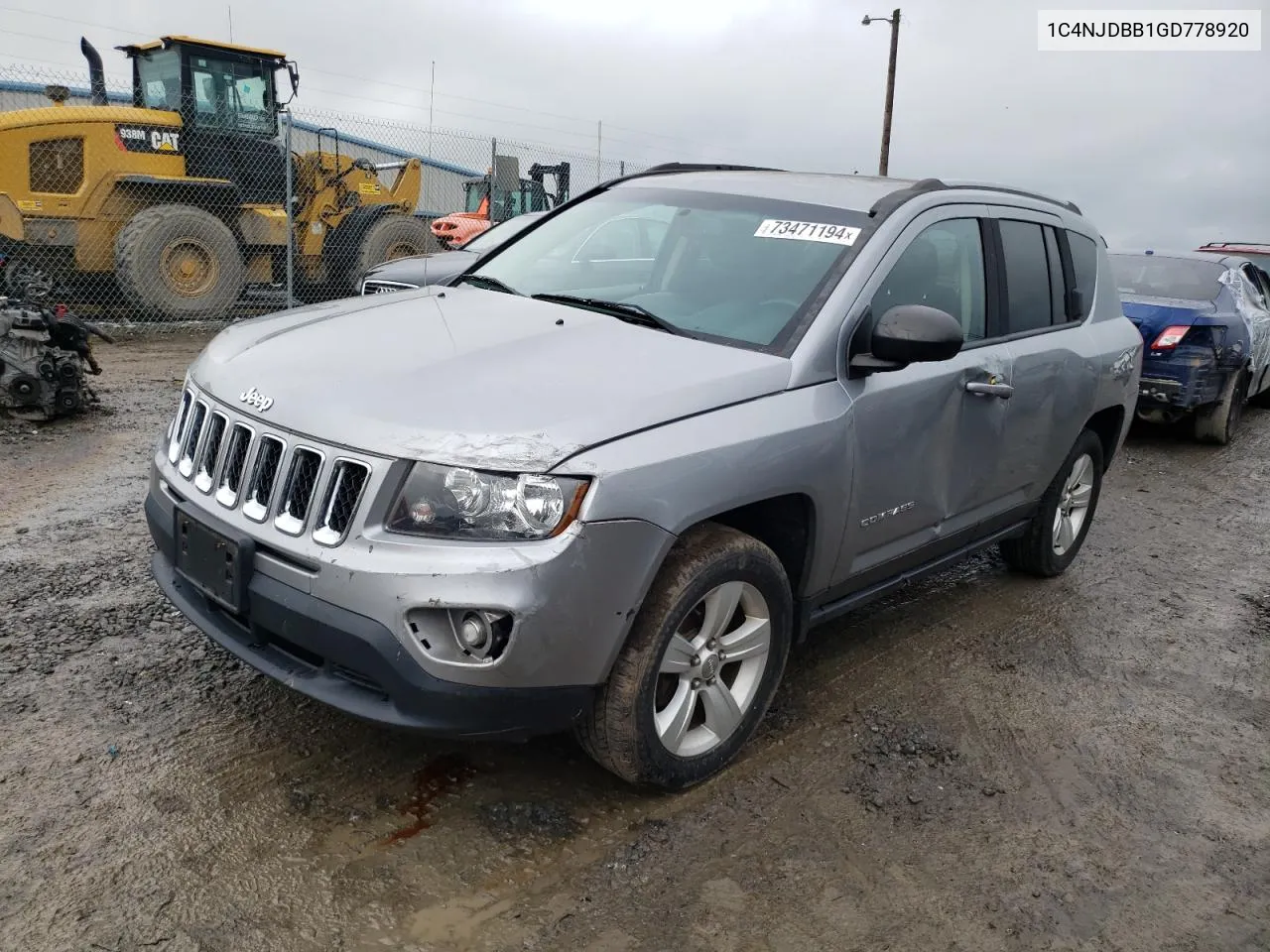 2016 Jeep Compass Sport VIN: 1C4NJDBB1GD778920 Lot: 73471194