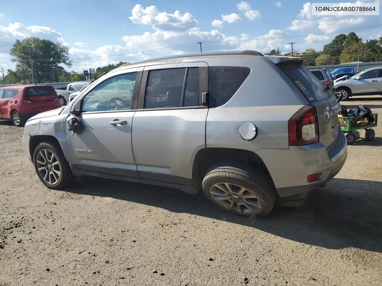 2016 Jeep Compass Latitude VIN: 1C4NJCEA8GD788664 Lot: 73656214