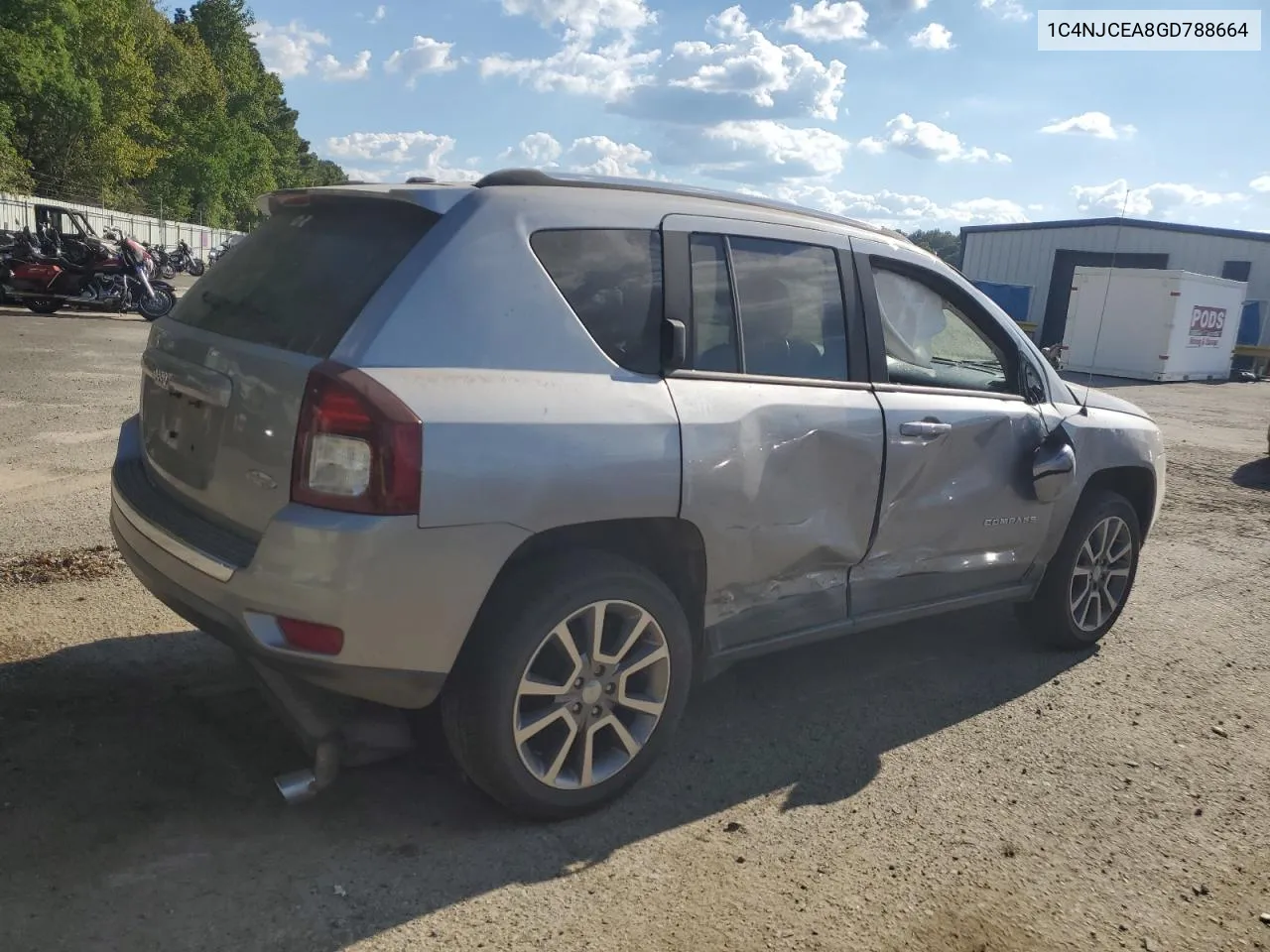 2016 Jeep Compass Latitude VIN: 1C4NJCEA8GD788664 Lot: 73656214