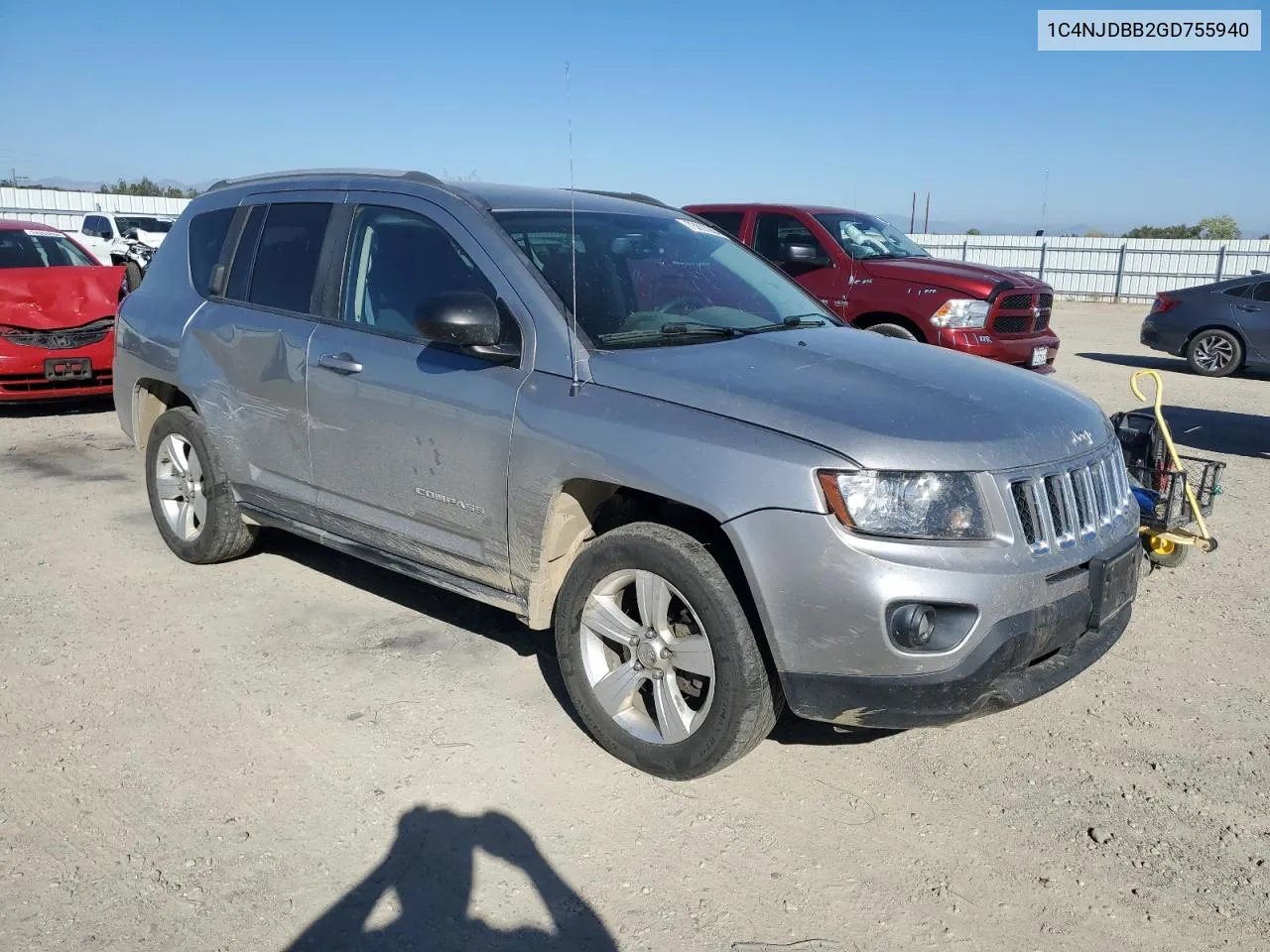 2016 Jeep Compass Sport VIN: 1C4NJDBB2GD755940 Lot: 73803904