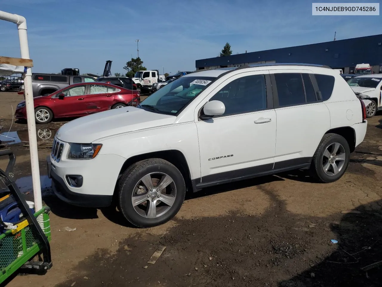 2016 Jeep Compass Latitude VIN: 1C4NJDEB9GD745286 Lot: 74009264