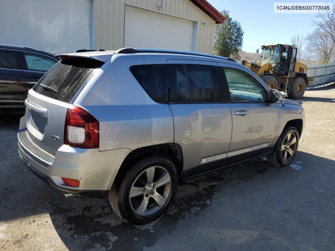 2016 Jeep Compass Latitude VIN: 1C4NJDEB6GD773045 Lot: 74093634