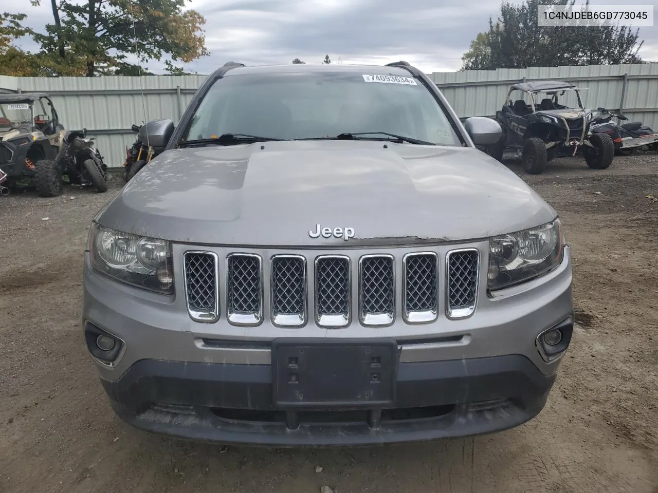 2016 Jeep Compass Latitude VIN: 1C4NJDEB6GD773045 Lot: 74093634