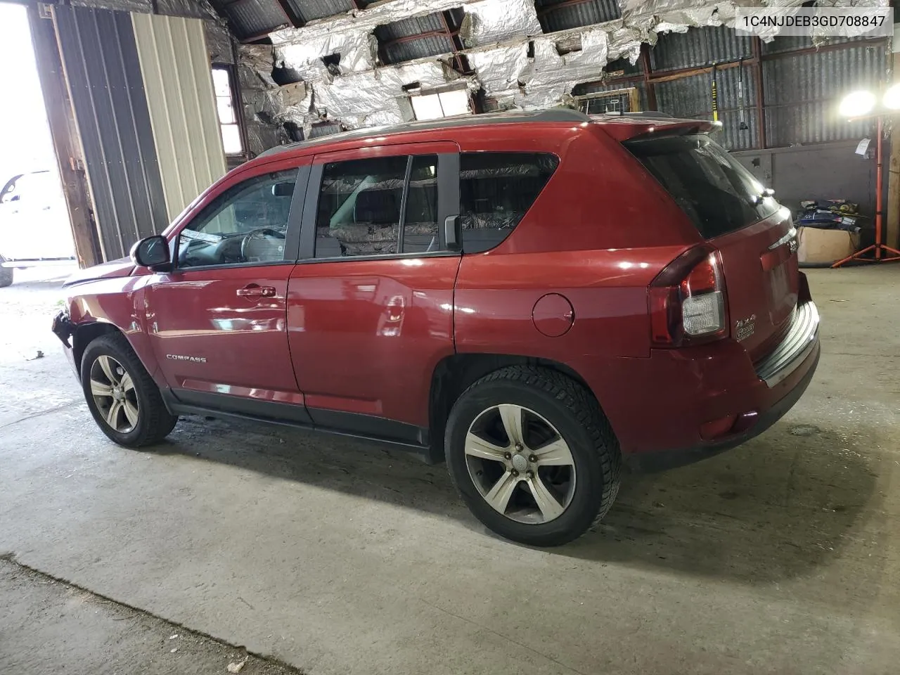 2016 Jeep Compass Latitude VIN: 1C4NJDEB3GD708847 Lot: 74186804