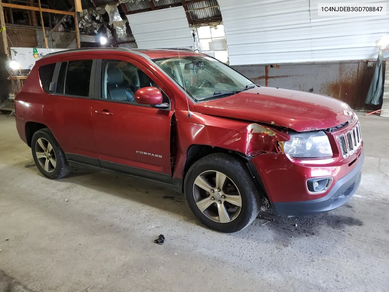 2016 Jeep Compass Latitude VIN: 1C4NJDEB3GD708847 Lot: 74186804