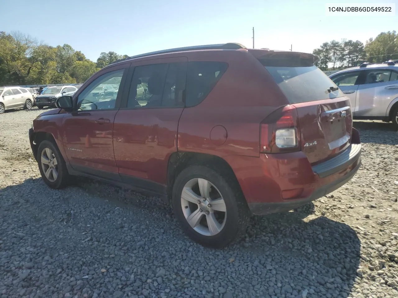 2016 Jeep Compass Sport VIN: 1C4NJDBB6GD549522 Lot: 74226624