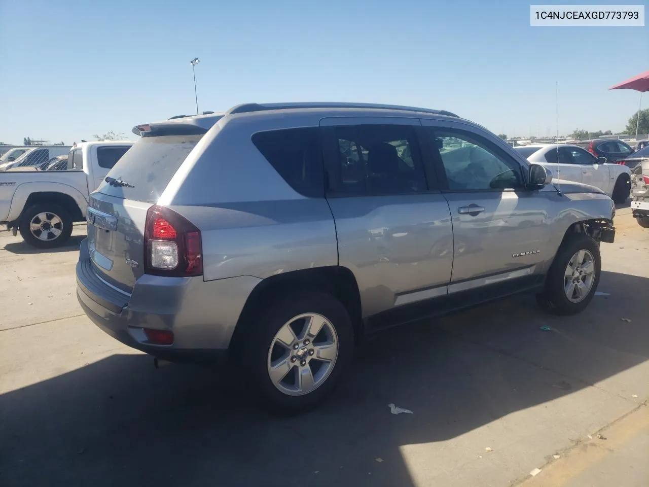 2016 Jeep Compass Latitude VIN: 1C4NJCEAXGD773793 Lot: 74304434