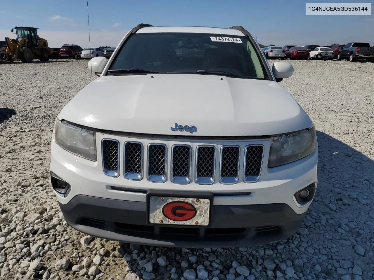 2016 Jeep Compass Latitude VIN: 1C4NJCEA5GD536144 Lot: 74379734