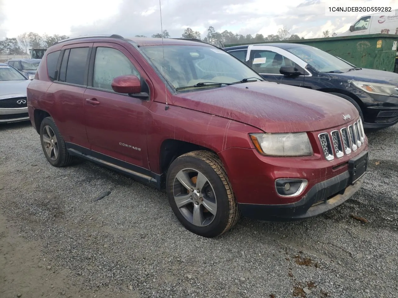 2016 Jeep Compass Latitude VIN: 1C4NJDEB2GD559282 Lot: 74462024