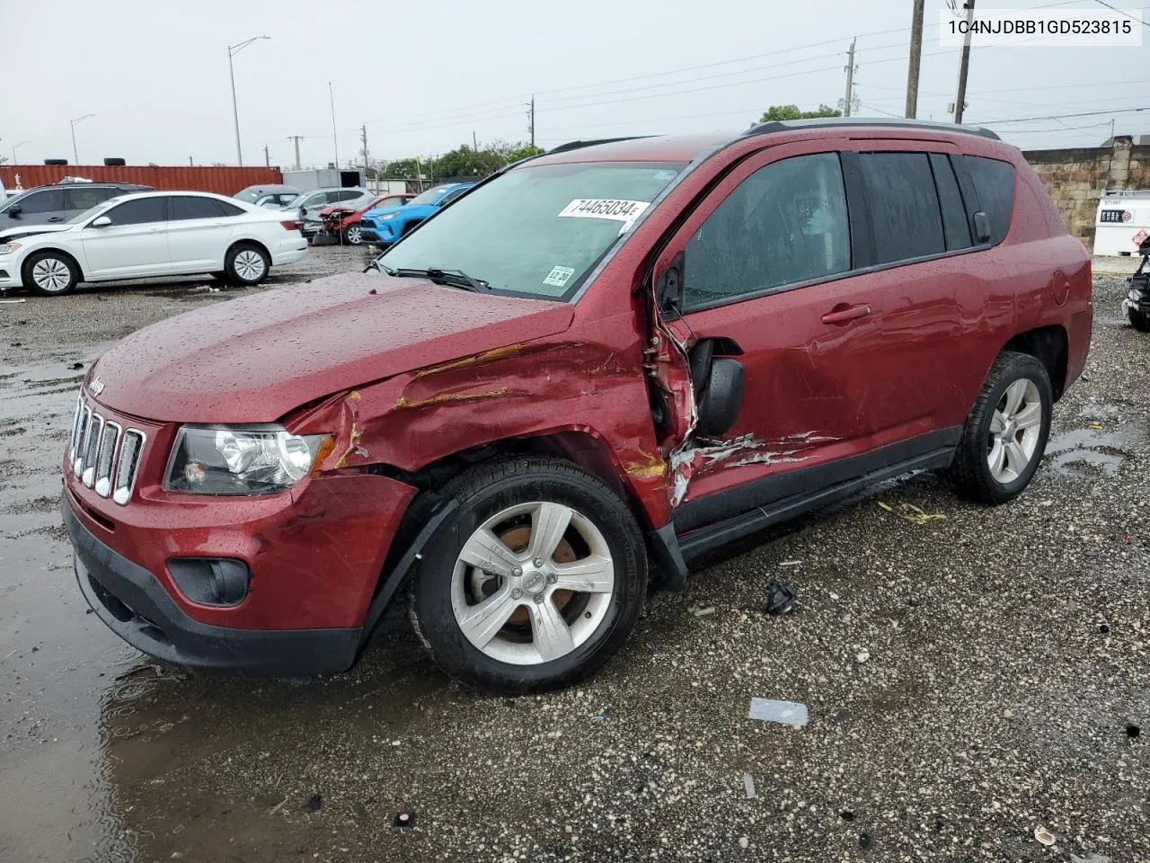 2016 Jeep Compass Sport VIN: 1C4NJDBB1GD523815 Lot: 74465034