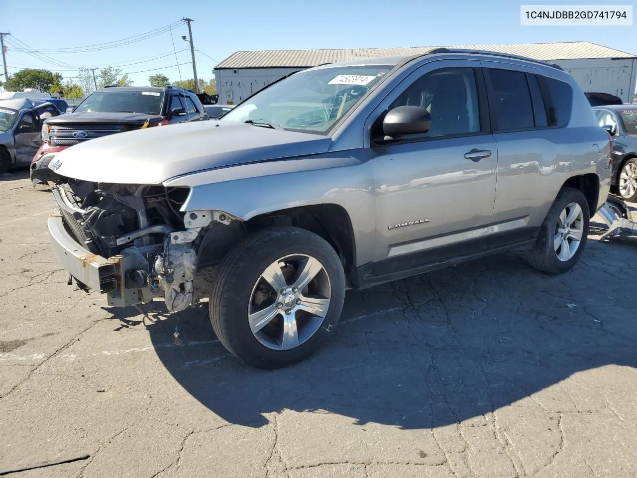 2016 Jeep Compass Sport VIN: 1C4NJDBB2GD741794 Lot: 74503914