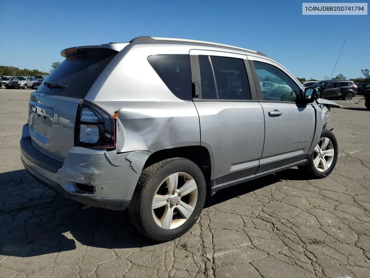 2016 Jeep Compass Sport VIN: 1C4NJDBB2GD741794 Lot: 74503914