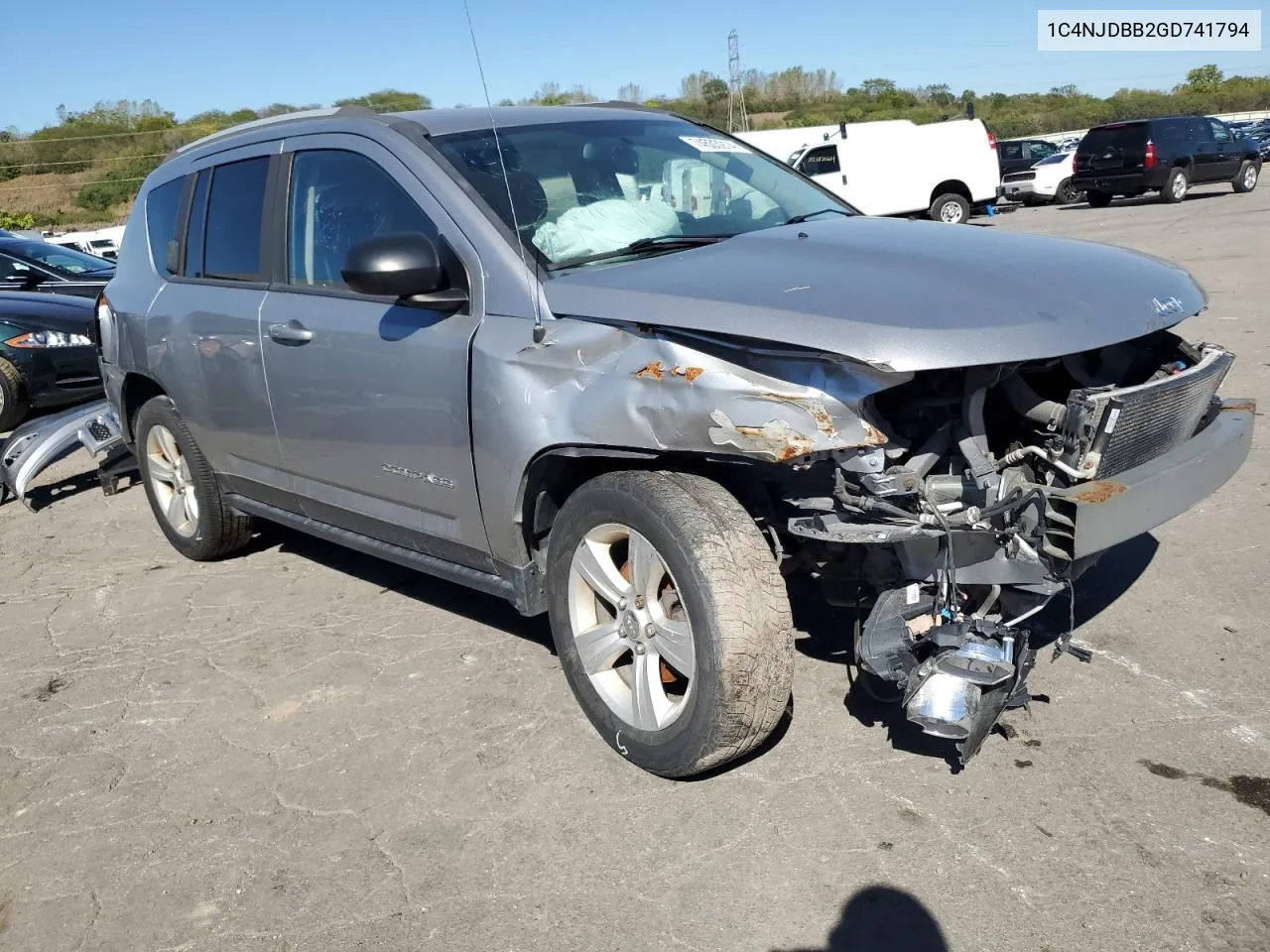 2016 Jeep Compass Sport VIN: 1C4NJDBB2GD741794 Lot: 74503914