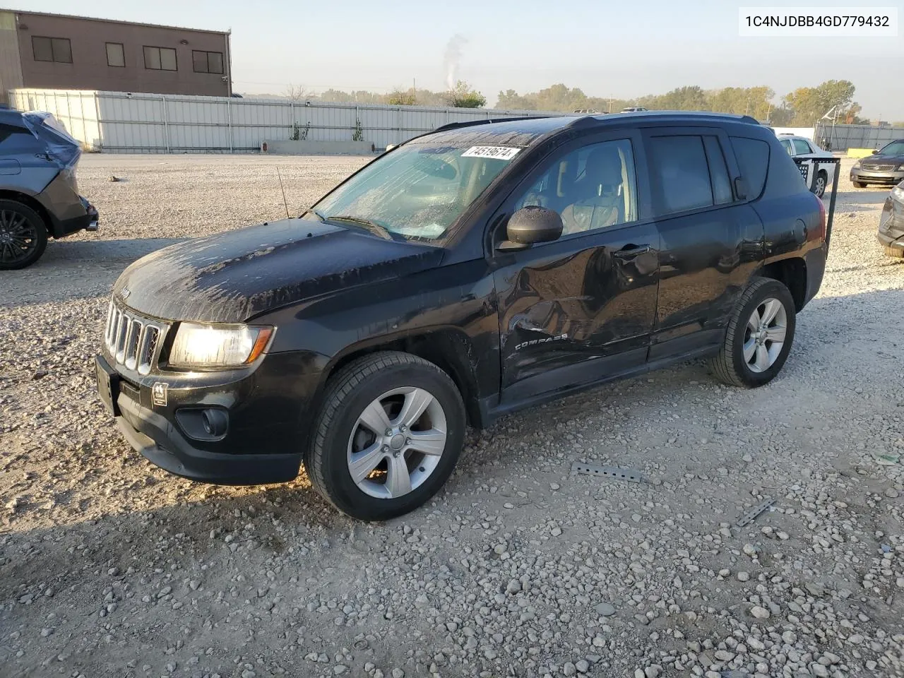 2016 Jeep Compass Sport VIN: 1C4NJDBB4GD779432 Lot: 74519674