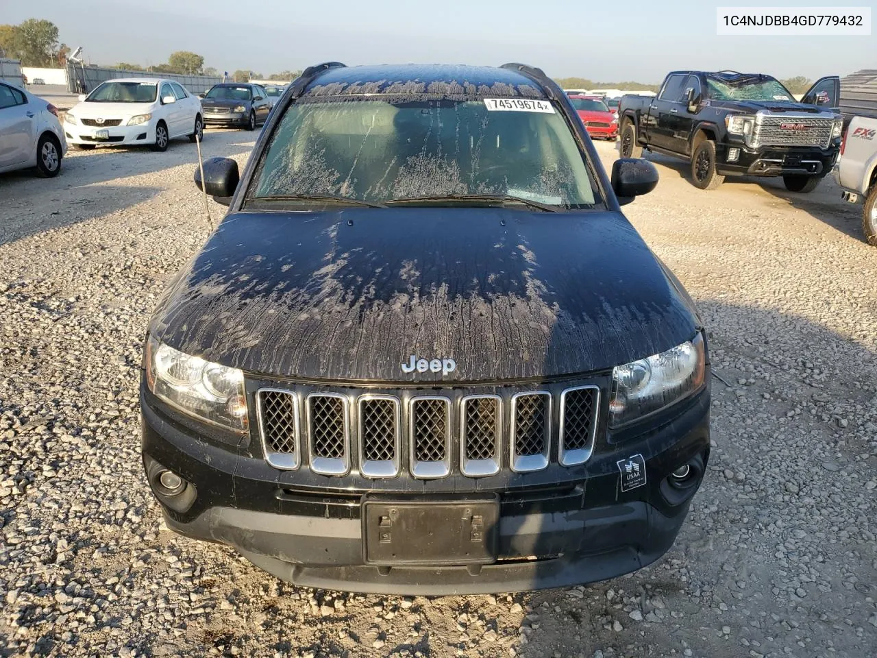 2016 Jeep Compass Sport VIN: 1C4NJDBB4GD779432 Lot: 74519674