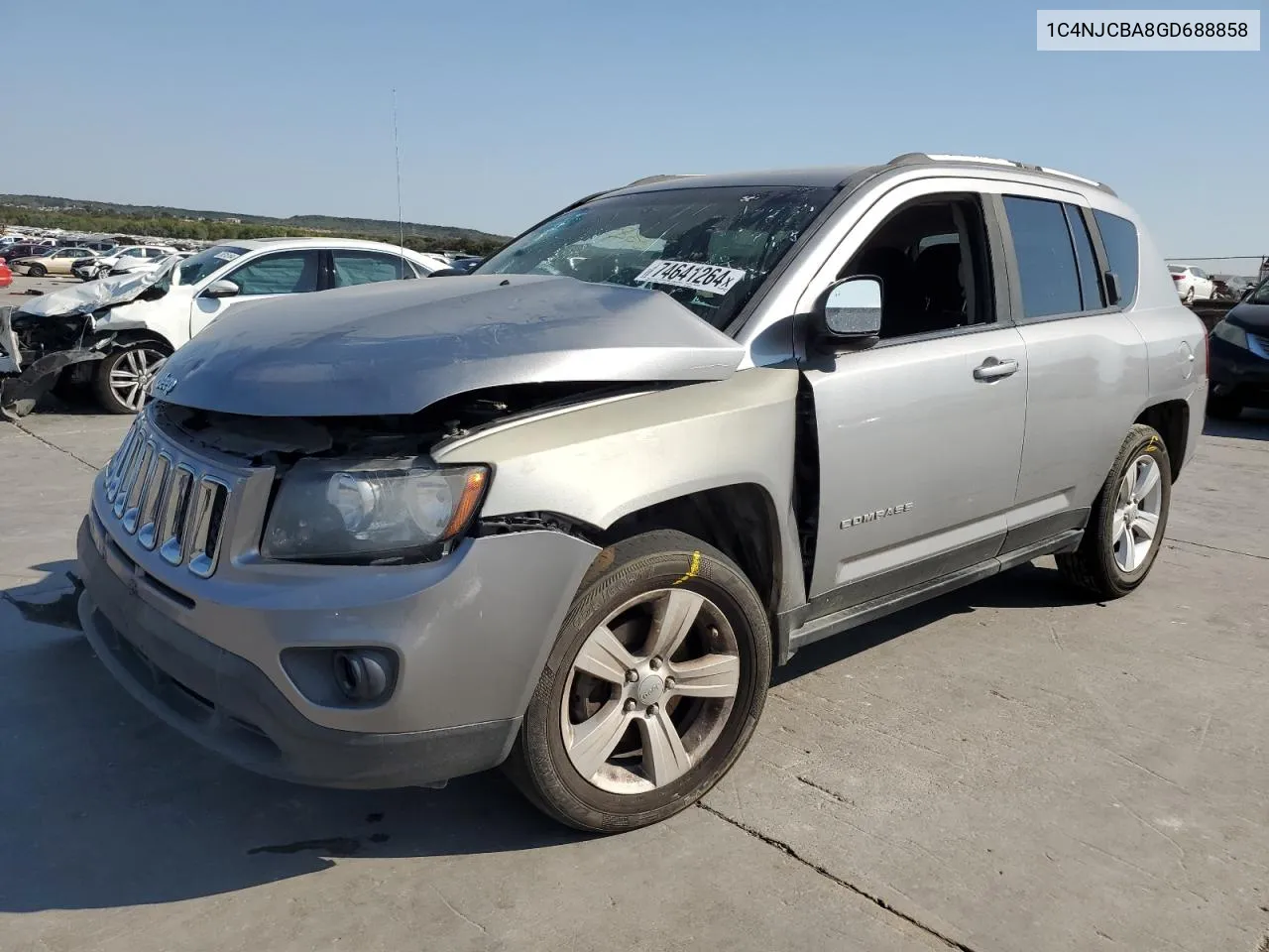 2016 Jeep Compass Sport VIN: 1C4NJCBA8GD688858 Lot: 74641264