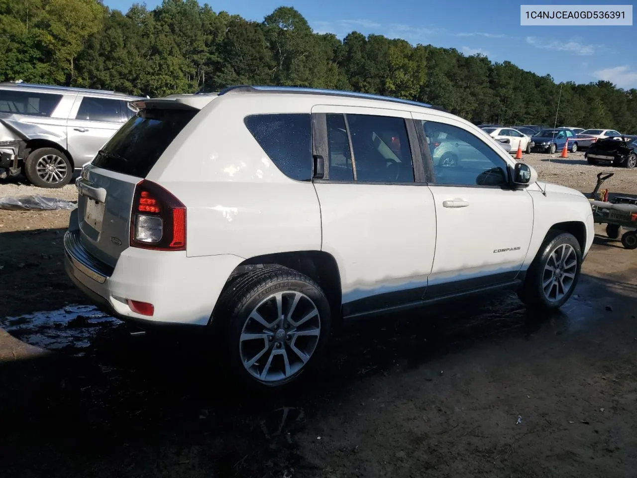 2016 Jeep Compass Latitude VIN: 1C4NJCEA0GD536391 Lot: 74980944