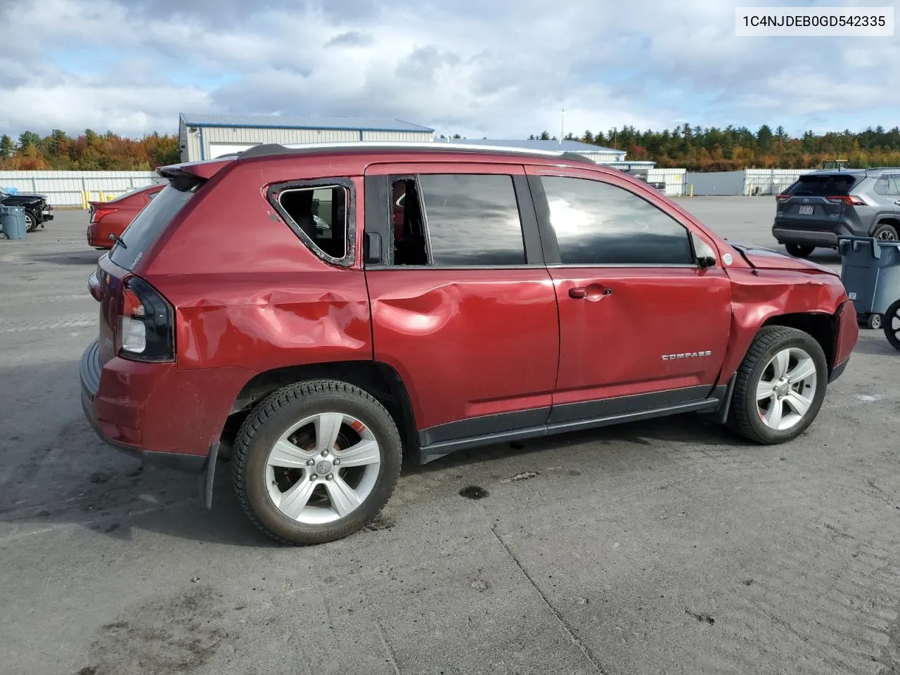 2016 Jeep Compass Latitude VIN: 1C4NJDEB0GD542335 Lot: 75016984