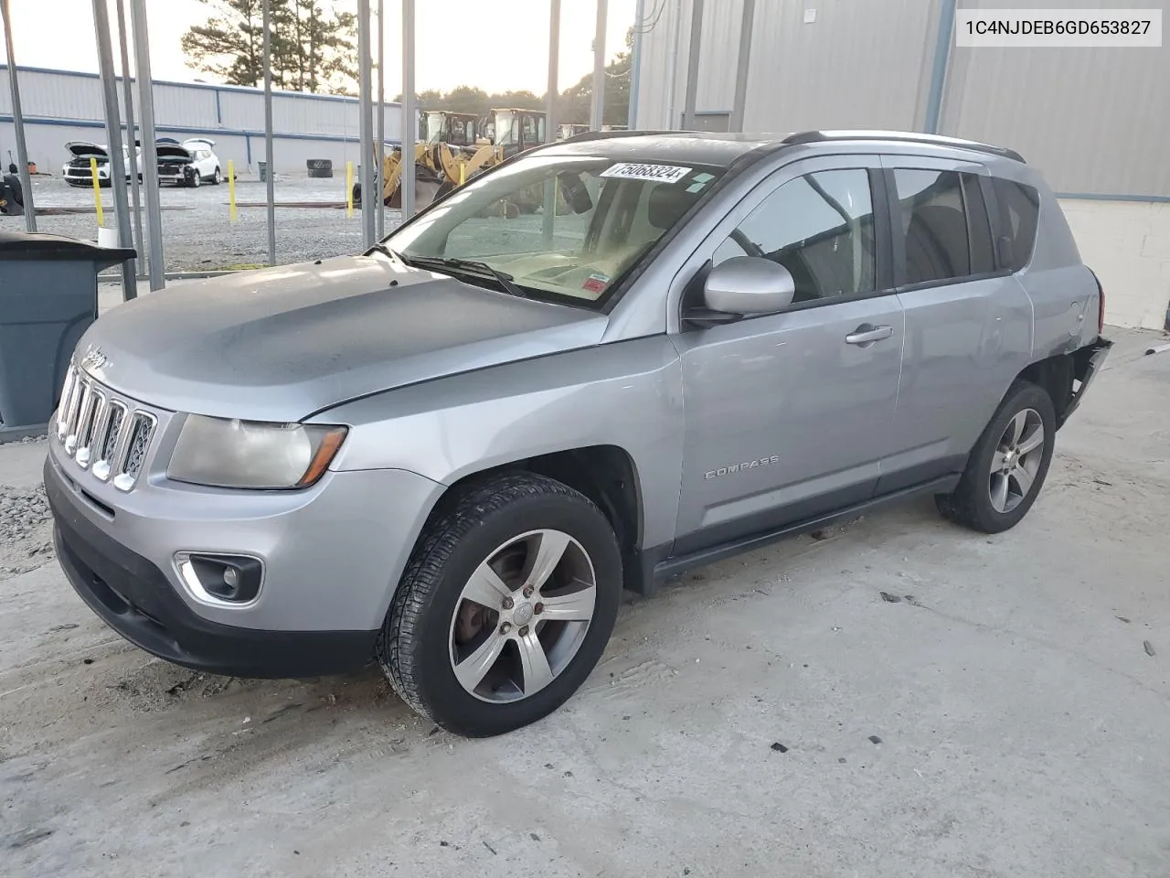 2016 Jeep Compass Latitude VIN: 1C4NJDEB6GD653827 Lot: 75068324