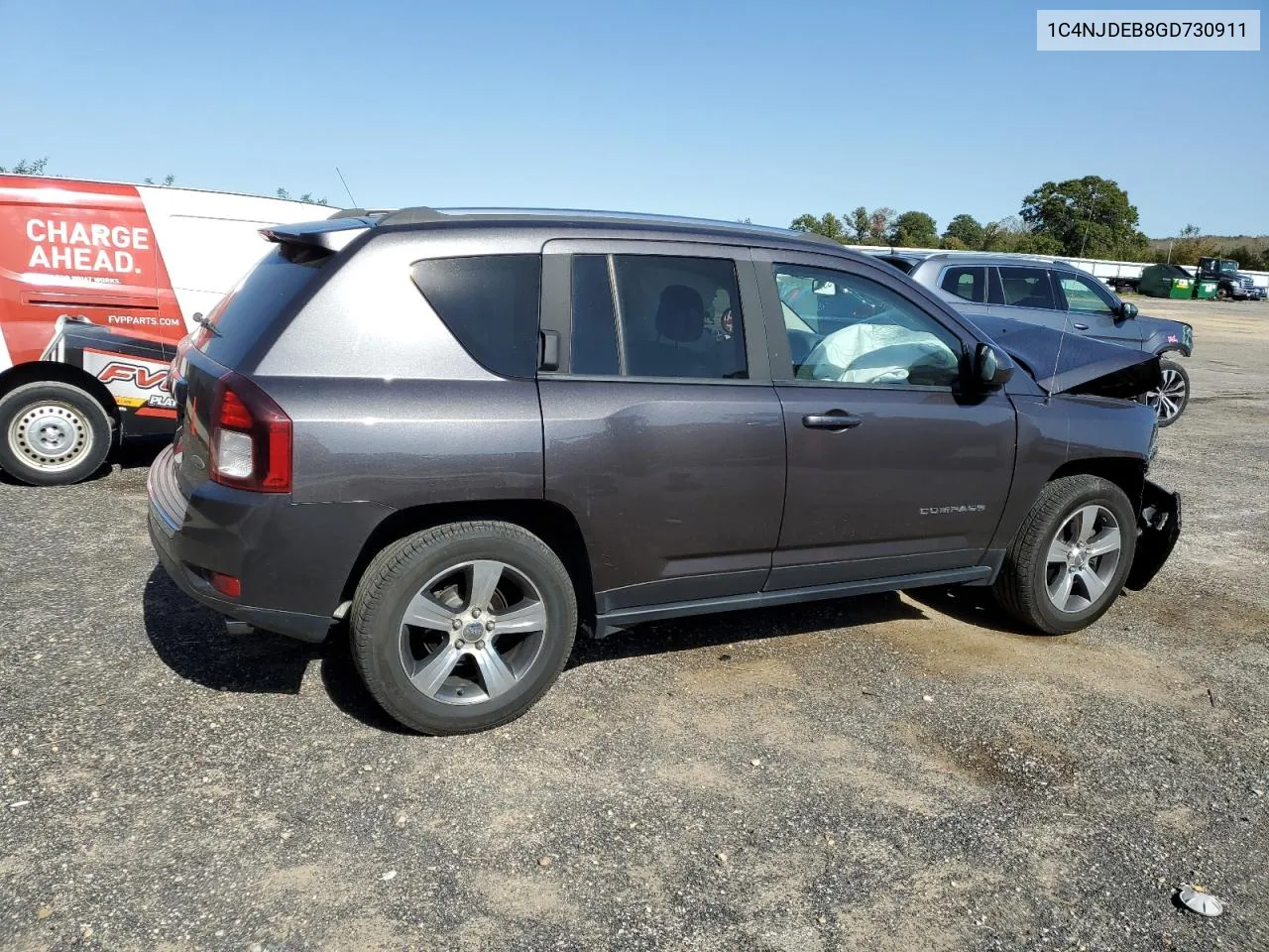 2016 Jeep Compass Latitude VIN: 1C4NJDEB8GD730911 Lot: 75436274