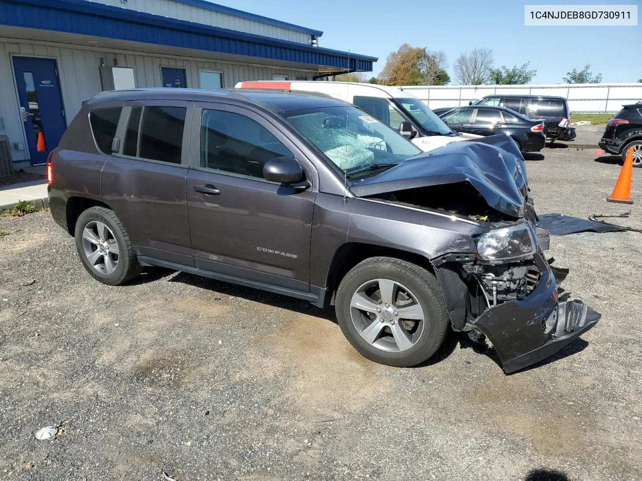 2016 Jeep Compass Latitude VIN: 1C4NJDEB8GD730911 Lot: 75436274