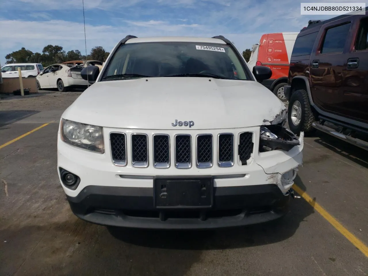 2016 Jeep Compass Sport VIN: 1C4NJDBB8GD521334 Lot: 75495294