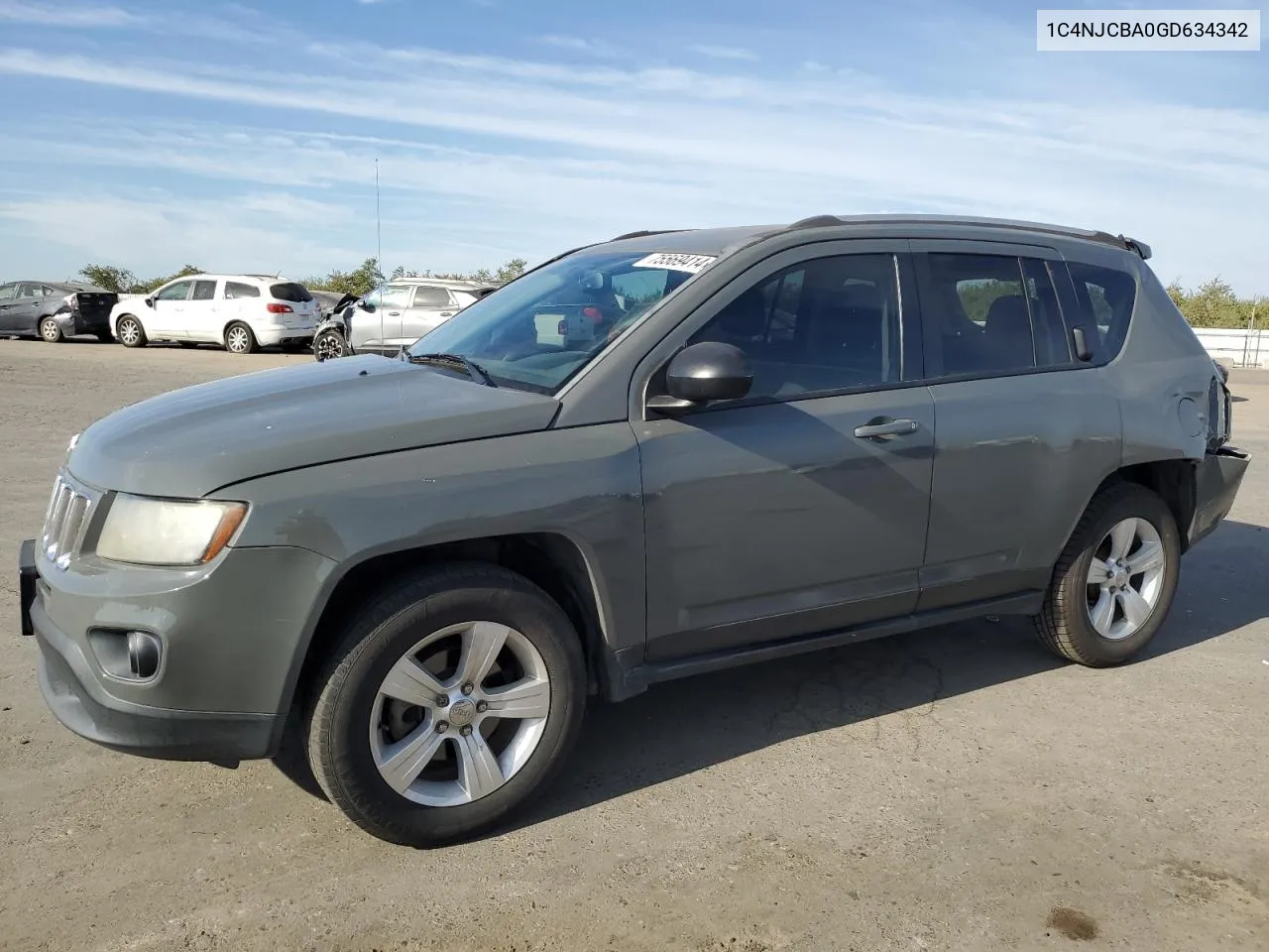 2016 Jeep Compass Sport VIN: 1C4NJCBA0GD634342 Lot: 75569414