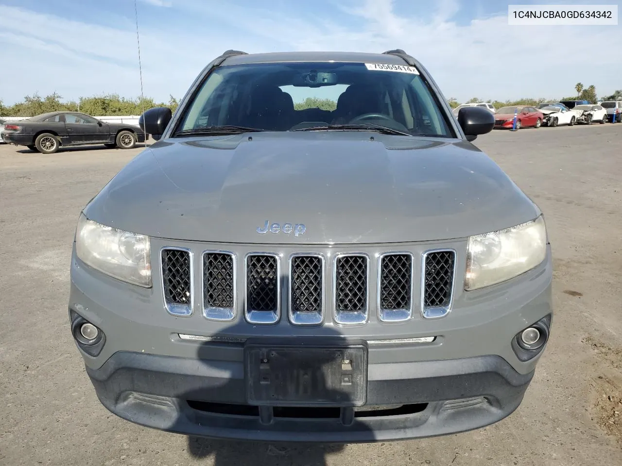 2016 Jeep Compass Sport VIN: 1C4NJCBA0GD634342 Lot: 75569414