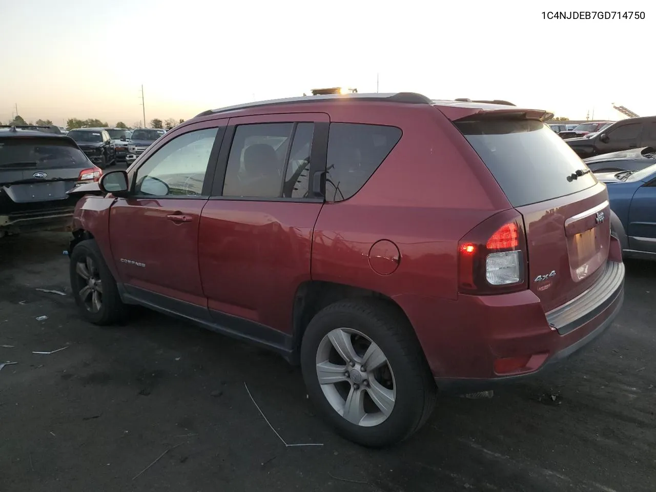 2016 Jeep Compass Latitude VIN: 1C4NJDEB7GD714750 Lot: 76038944