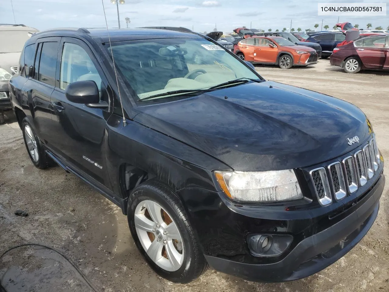 2016 Jeep Compass Sport VIN: 1C4NJCBA0GD567581 Lot: 76165914