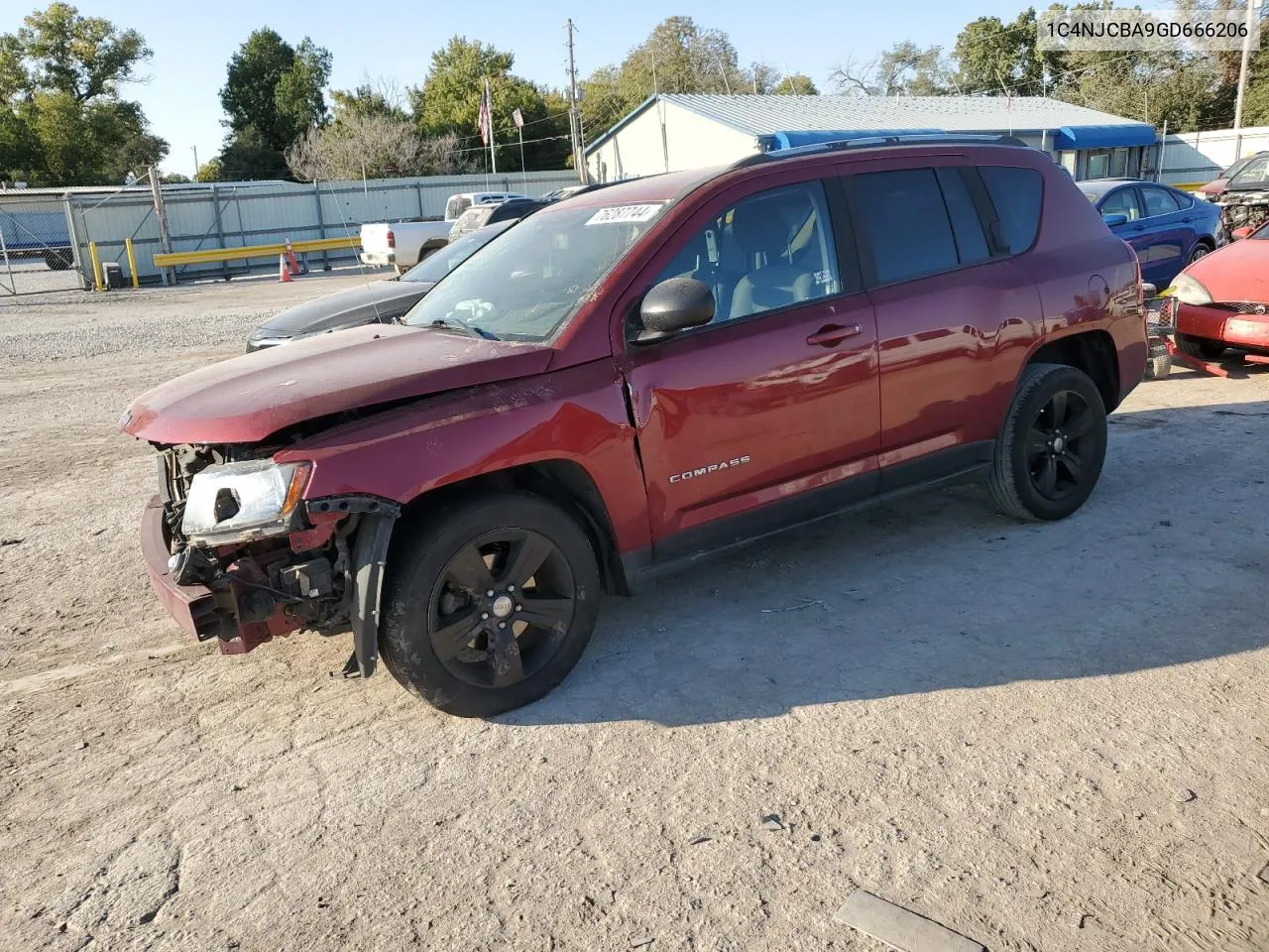 2016 Jeep Compass Sport VIN: 1C4NJCBA9GD666206 Lot: 76287744