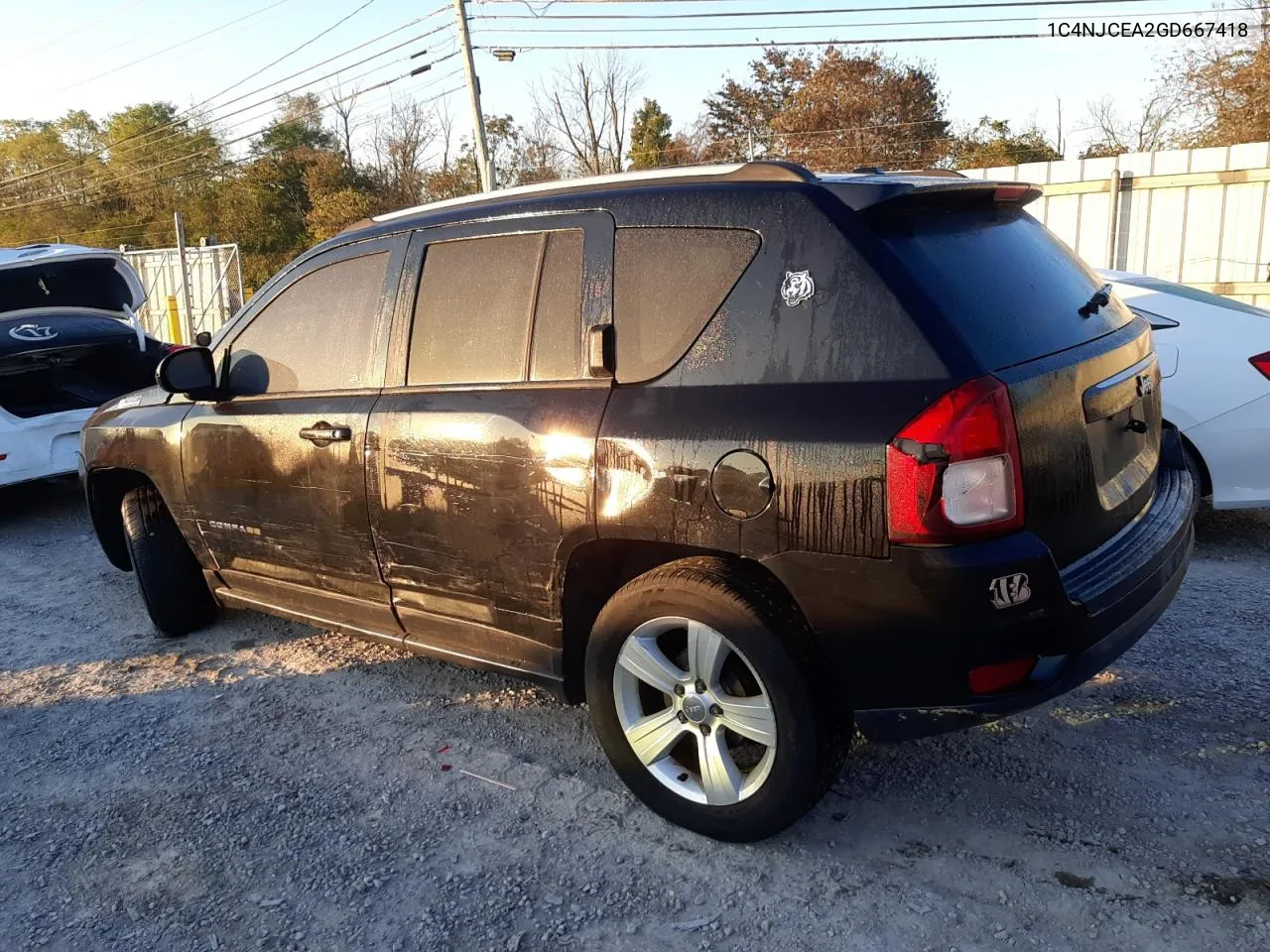 2016 Jeep Compass Latitude VIN: 1C4NJCEA2GD667418 Lot: 76343314