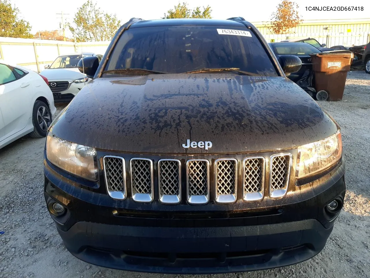 2016 Jeep Compass Latitude VIN: 1C4NJCEA2GD667418 Lot: 76343314